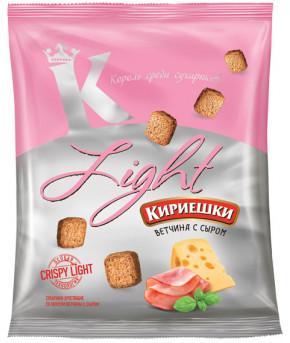 Сухарики Кириешки Light со вкусом ветчины и сыра 33г