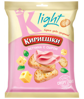 Сухарики Кириешки Light со вкусом ветчины и сыра 33г