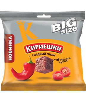 Сухарики Кириешки пшеничные со вкусом сладкого чили Big Size 80г