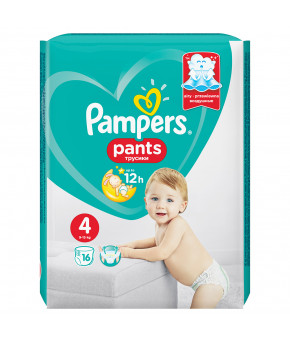 Подгузники-трусики Pampers Pants 4 (9-15кг) 16шт