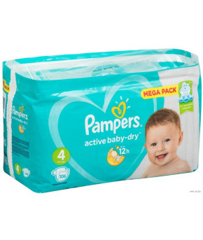 Подгузники Pampers Active Baby 4 (9-14кг) 106шт