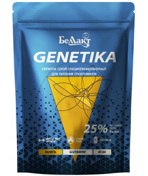 Специализированный продукт Genetika для питания спортсменов 25% Glutamine+BCAA ваниль 500г