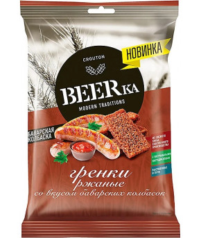 Гренки BEERka со вкусом баварских колбасок 60г