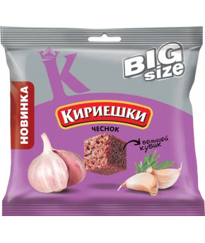 Сухарики Кириешки пшеничные со вкусом чеснока Big Size 80г