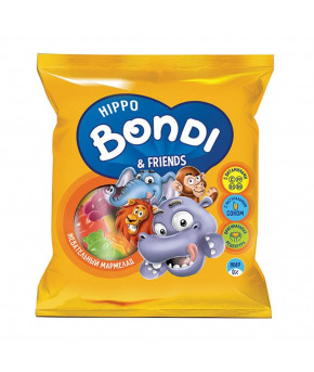 Мармелад жевательный Бегемотик Бонди Hippo Friends с витаминами ассорти вкусов 70г