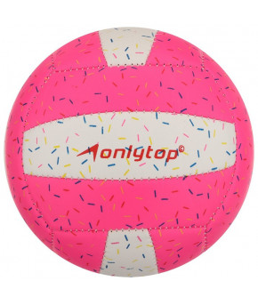 Мяч волейбольный пляжный Onlytop розовый 18 панелей р-р 2